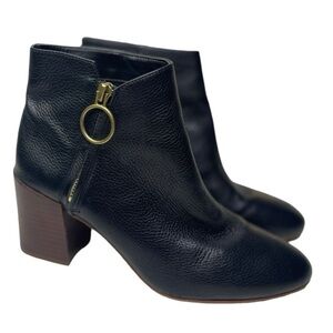 Franco Sarto Callahan Women’s Black Leather Ankle Boots